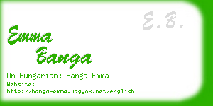 emma banga business card